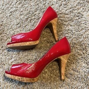 Red, size 7.5, Nine West
